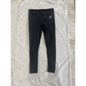 GYMSHARK ‘Vital Seamless' Size Large Stretch Workout Train Tights Black